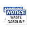 Signmission Waste Gasoline OSHA Notice Sign, Vinyl Decal, 7in W x 5in L, 2PK OS-2PACK-NS-D-57-L-18959 - alternate 1